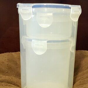 3-piece Lock and Lock Clear storage containers